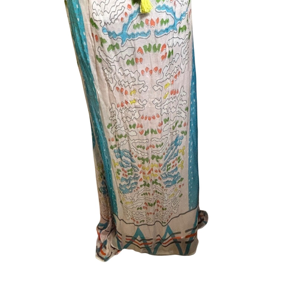 Anthropologie Calesso Maxi Dress V-Neck Open Back Colorful Print Size‎ US 6 - Picture 7 of 8